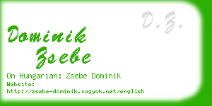 dominik zsebe business card